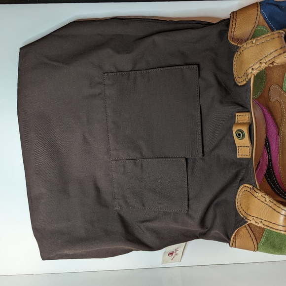 Lucky Brand Leather patchwork multi-colour purse shoulder bag Bohemian - Picture 2 of 16